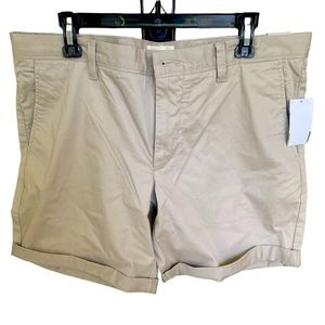 Nordstrom Women’s Open Edit Kaki Tan Skinny stretch Shorts Size 34W